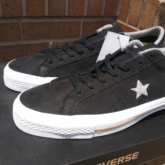 🆕Converse | Lunarlon One Star Ox Low Top Shoes in Black/grey Mens Size 11.5 - Picture 2 of 11
